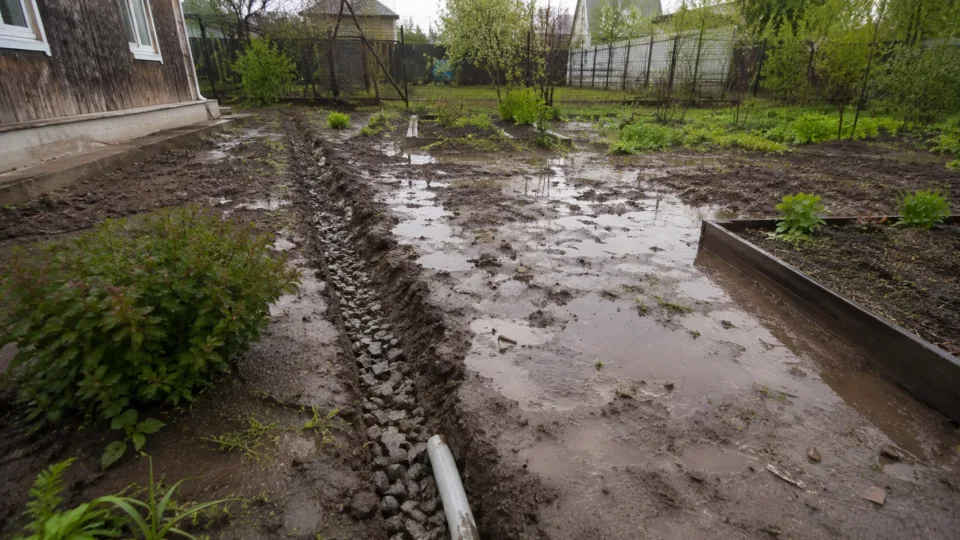 Дренаж на глинистом участке после ливней - как собрать и отвести воду
